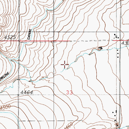 Topographic Map of 01N03E33BADD01 Well, MT