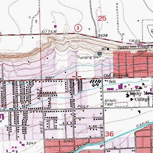 Topographic Map of 01N25E25CD__01 Well, MT
