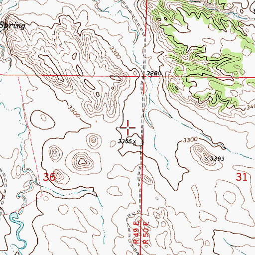 Topographic Map of 01N49E36ADAD01 Well, MT
