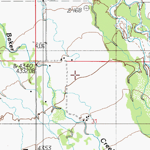 Topographic Map of 01N04E31BA__01 Spring, MT