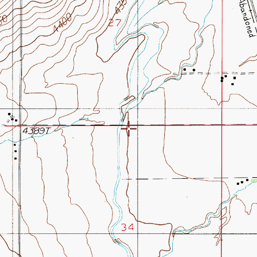 Topographic Map of 01N03E34ABBA01 Well, MT