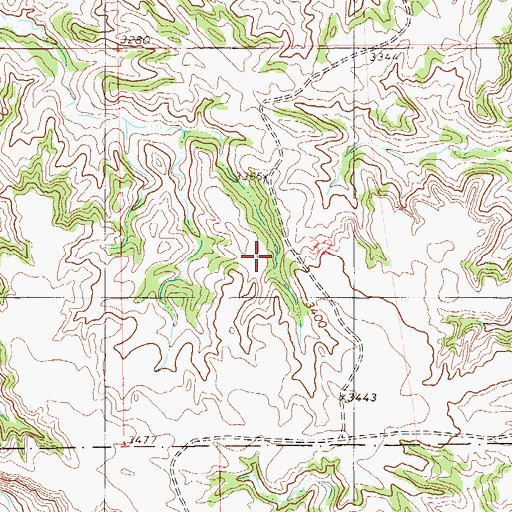 Topographic Map of 01N61E32BDBD01 Well, MT