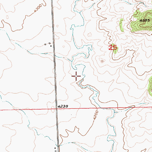 Topographic Map of 01N17E25C___01 Well, MT