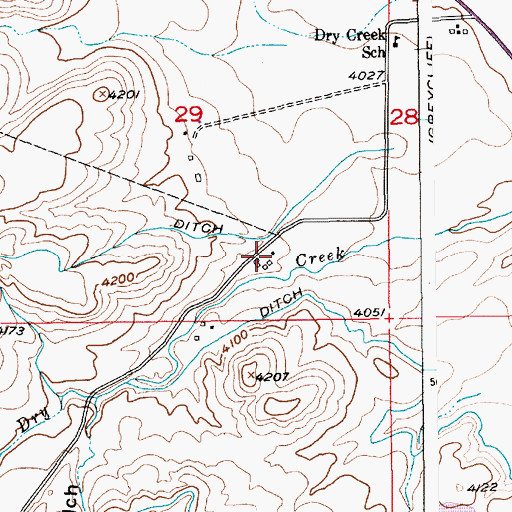 Topographic Map of 01N15E29DCAD01 Well, MT