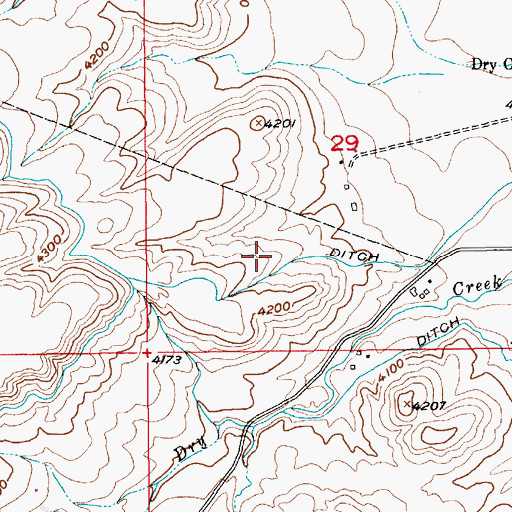 Topographic Map of 01N15E29C___01 Well, MT
