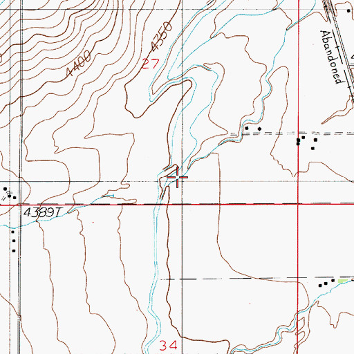 Topographic Map of 01N03E27DC__01 Well, MT