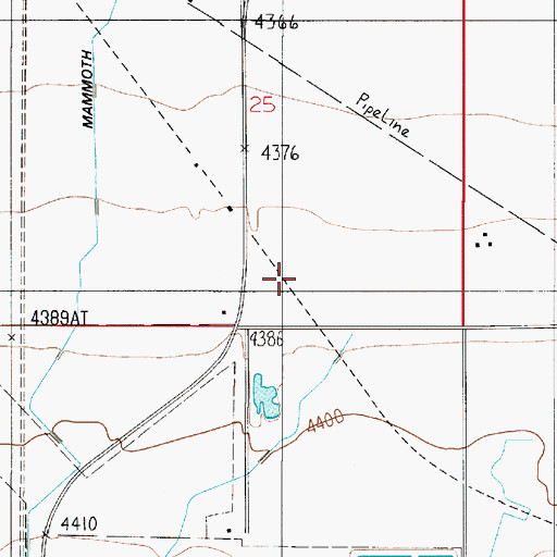 Topographic Map of 01N04E25DC__01 Well, MT