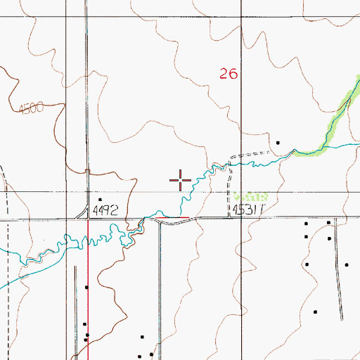 Topographic Map of 01N05E26CD__01 Well, MT