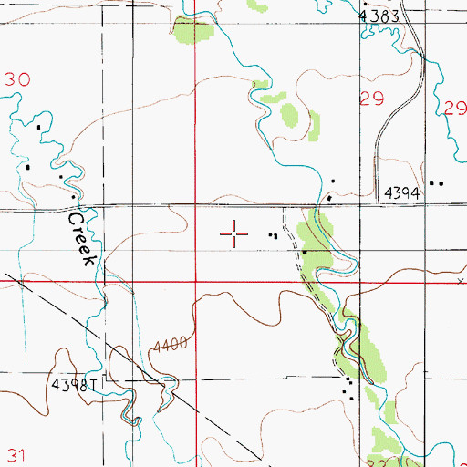 Topographic Map of 01N05E29CC__01 Well, MT