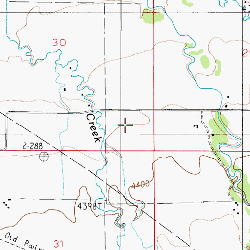 Topographic Map of 01N05E30DDAA01 Well, MT