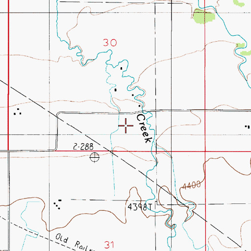 Topographic Map of 01N05E30DC__01 Well, MT