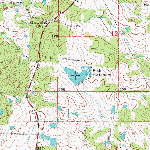 Topographic Map of Allison Lake, AR