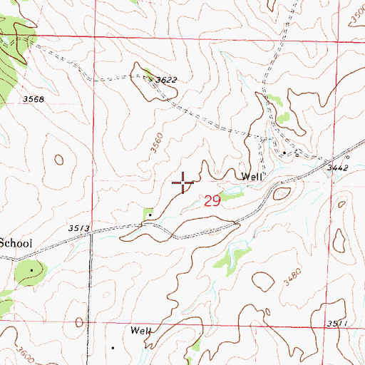 Topographic Map of 01N38E29DBBB01 Spring, MT