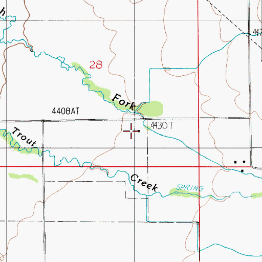 Topographic Map of 01N05E28DCAD01 Well, MT