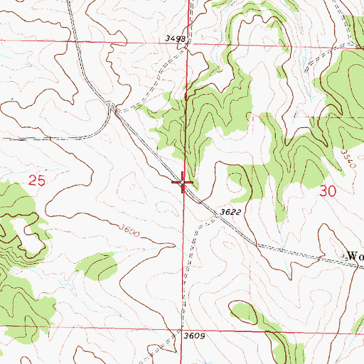 Topographic Map of 01N38E30BCCC01 Spring, MT