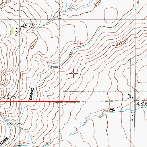 Topographic Map of 01N03E28DCBB01 Well, MT