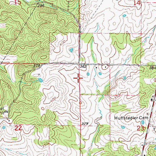 Topographic Map of Bibb Fish Pond, AR