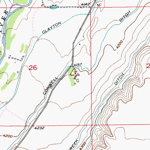 Topographic Map of 01N14E26DAAC01 Well, MT