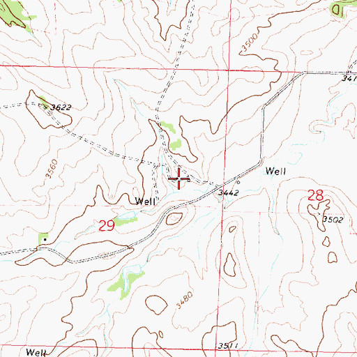 Topographic Map of 01N38E29ADCA01 Well, MT
