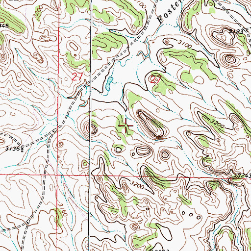 Topographic Map of 01N47E27CACD01 Well, MT