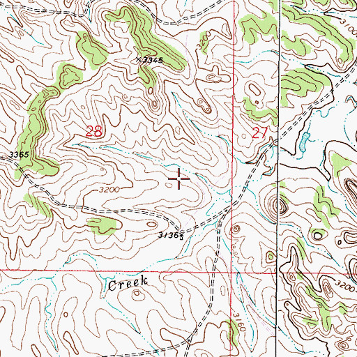 Topographic Map of 01N47E28DDAD01 Well, MT