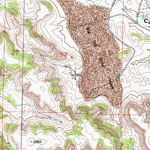 Topographic Map of 01N41E27DBDA01 Well, MT