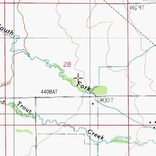 Topographic Map of 01N05E28DB__01 Well, MT