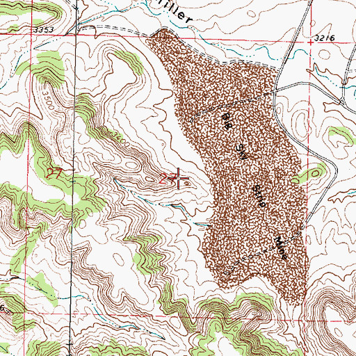 Topographic Map of 01N41E27ACCC01 Well, MT