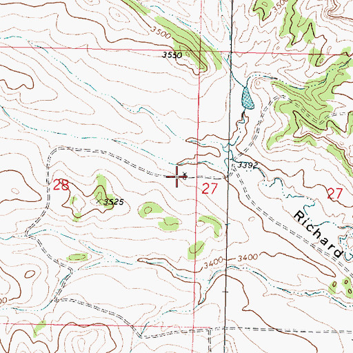 Topographic Map of 01N40E28ADDD01 Well, MT