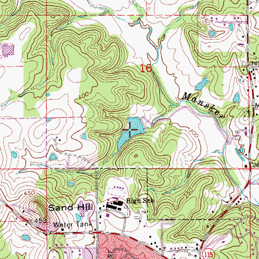 Topographic Map of Bates Lake, AR