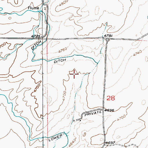 Topographic Map of 01N10E28B___01 Well, MT