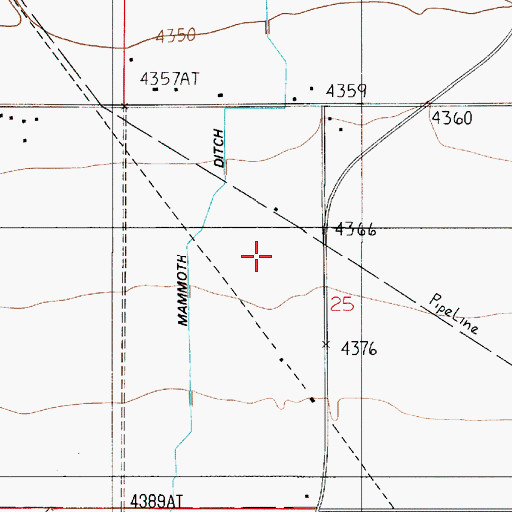 Topographic Map of 01N04E25BD__01 Well, MT