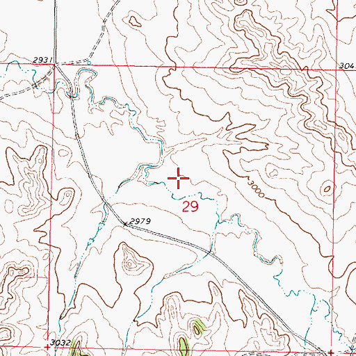 Topographic Map of 01N43E29BCDA01 Well, MT