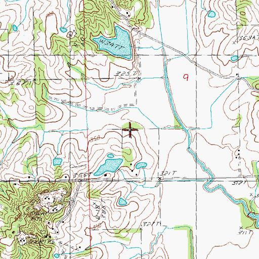 Topographic Map of Easterwood Lake Dam, AR