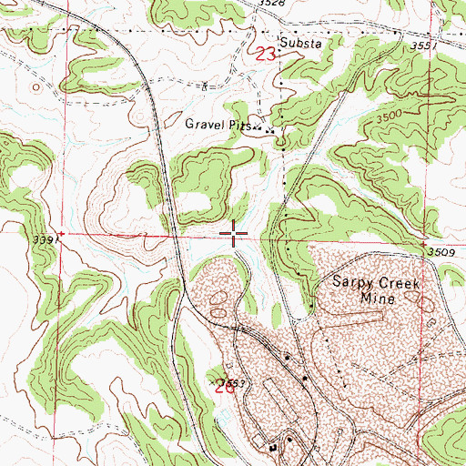 Topographic Map of 01N37E26ABBB01 Spring, MT