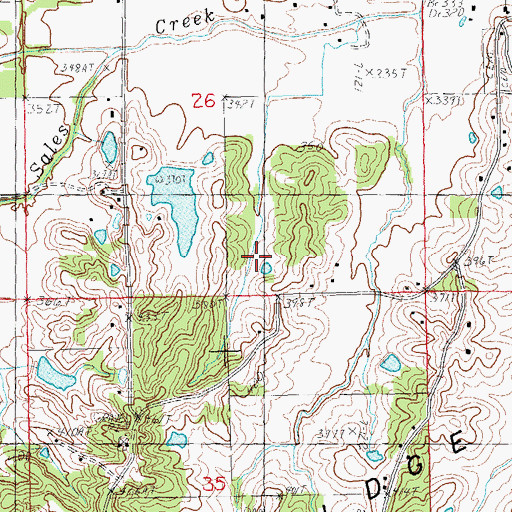 Topographic Map of Nicholas Lake Dam, AR