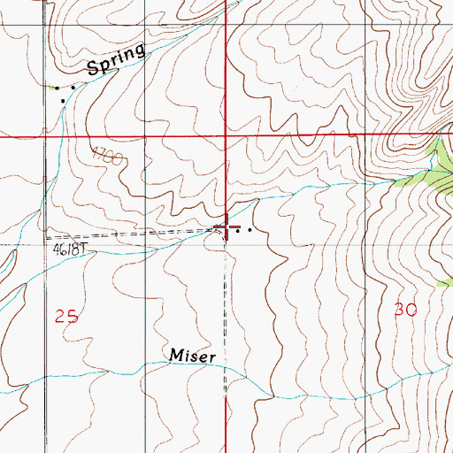 Topographic Map of 01N06E30BCBB01 Well, MT