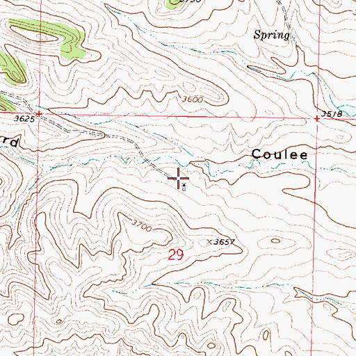 Topographic Map of 01N40E29ACBB01 Well, MT