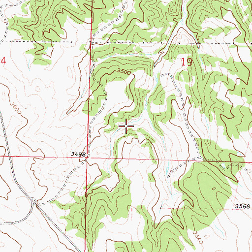 Topographic Map of 01N38E19CCAC01 Spring, MT