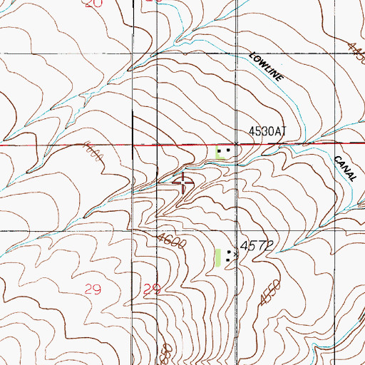 Topographic Map of 01N03E29AA__01 Well, MT