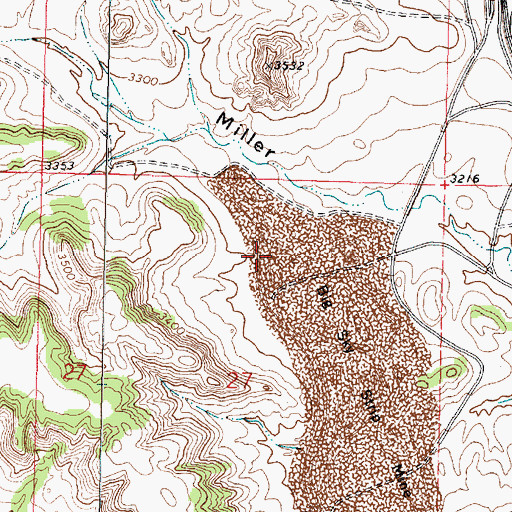 Topographic Map of 01N41E27ABCC01 Well, MT
