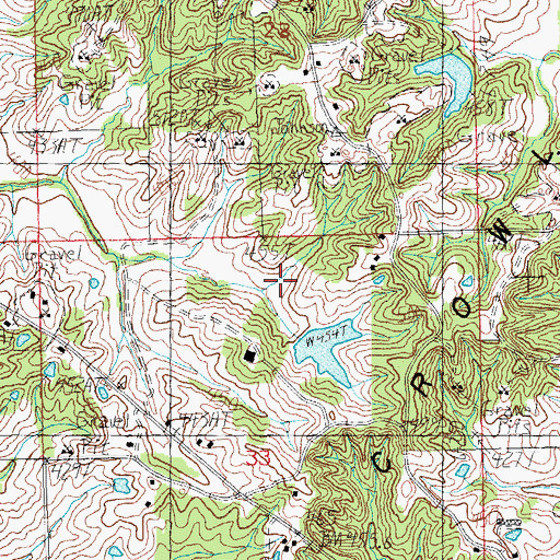 Topographic Map of Cole Lake, AR