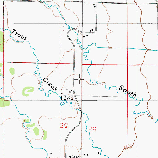 Topographic Map of 01N05E29AB__01 Well, MT