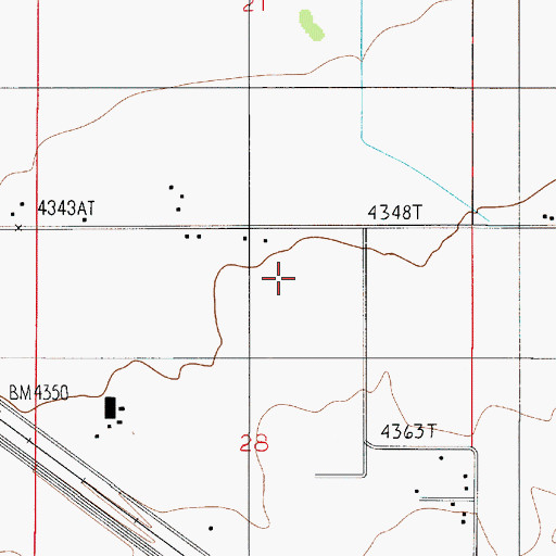 Topographic Map of 01N04E28ABBD01 Well, MT