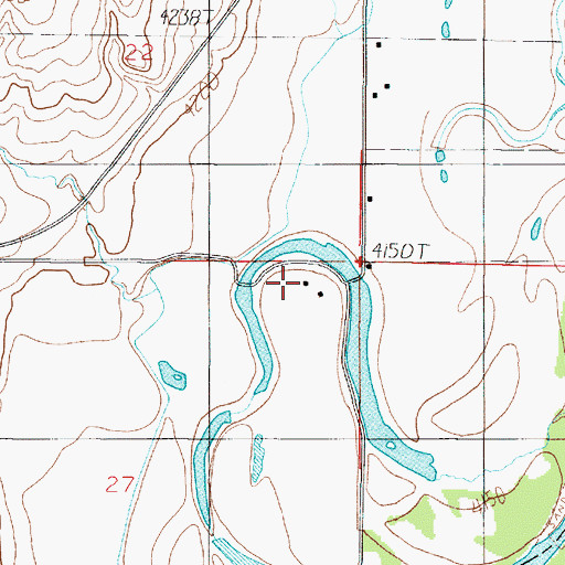 Topographic Map of 01N01W27AAAB01 Well, MT