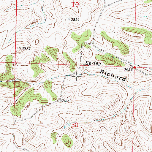 Topographic Map of 01N40E30ABBC01 Spring, MT