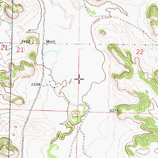 Topographic Map of 01N37E22CBCC01 Spring, MT