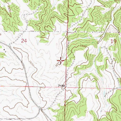 Topographic Map of 01N37E24DADD01 Spring, MT