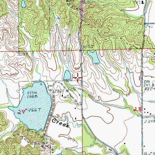 Topographic Map of Poinsett Watershed Site 1 Dam, AR