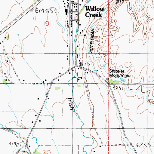 Topographic Map of 01N01E19DDCB01 Well, MT